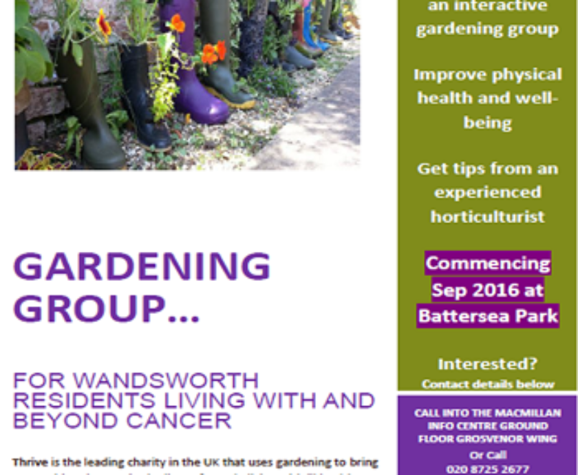 Supporting Cancer Patients in Wandsworth Through Gardening