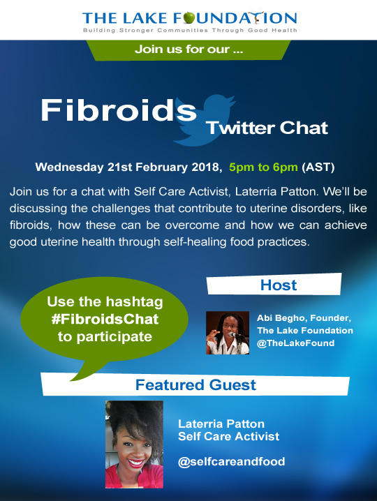 Our February #FibroidsChat is with Self Care Activist Laterria Patton