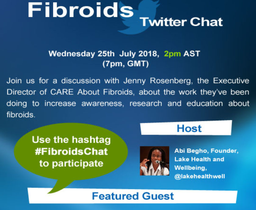 Our July #FibroidsChat Will Be With Jenny Rosenberg, Executive Director of CARE About Fibroids