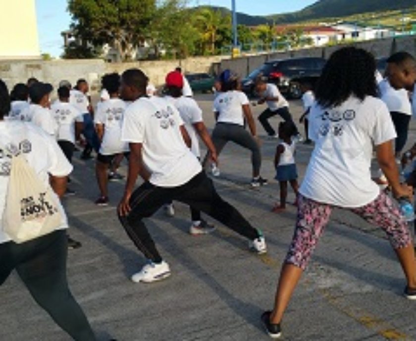 Early Morning Wellness Walk For Caribbean Wellness Day in St Kitts